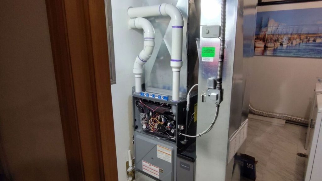 a newly installed HVAC system in the Denver area
