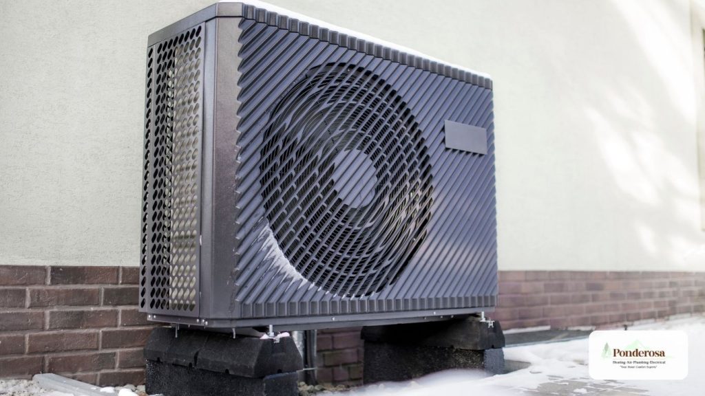 An air conditioner on the side of a building