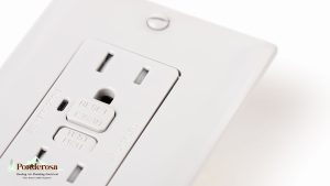 GFCI outlet upclose reset button