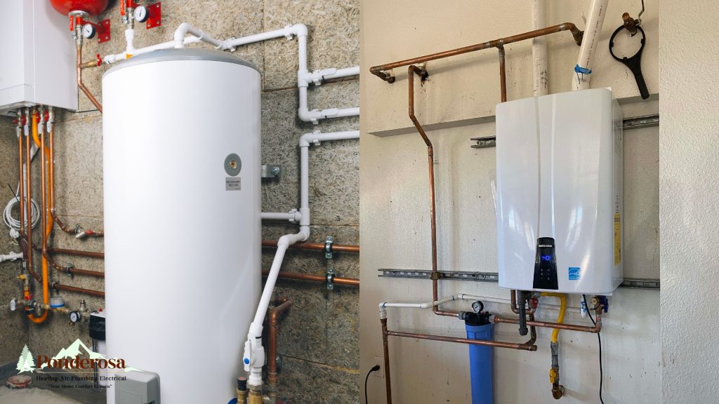 tankless vs traditional water heater comparision